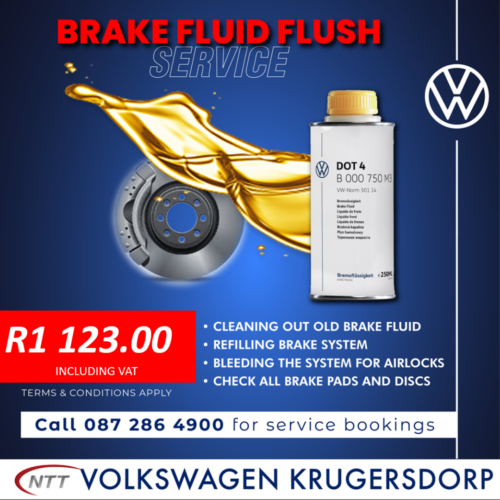 BRAKE FLUID FLUSH SERVICE image from NTT Volkswagen Krugersdorp