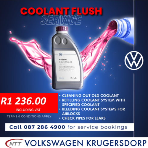 COOLANT FLUSH SERVICE image from NTT Volkswagen Krugersdorp